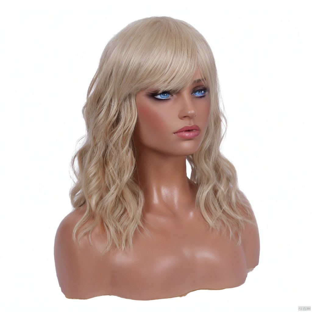 LINGDORA Mixed Blonde Wavy Bob Wig for Women