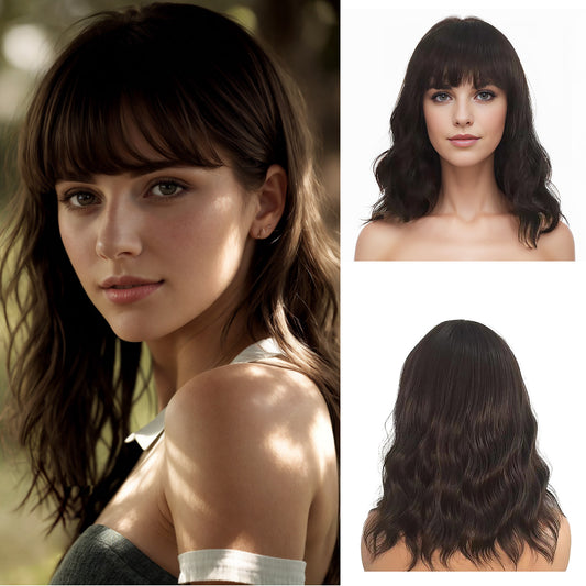 LINGDORA Brown Hair Wig Brunette Wigs for Women